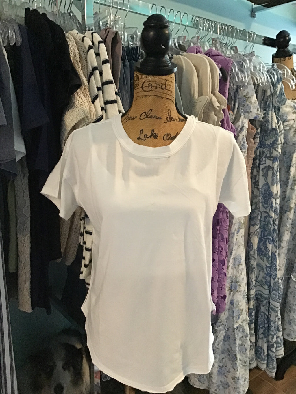 JOA White Cotton T-Shirt