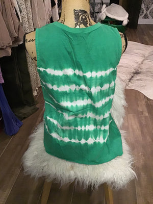 Easel Green Tie Dye Top