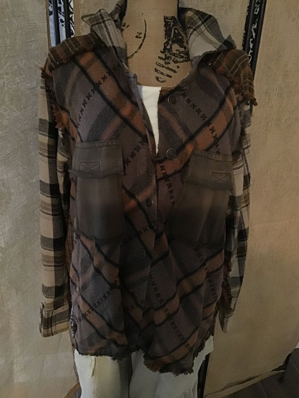 Oli Brown plaid short Jacket