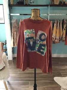 Easel Love patch shirt