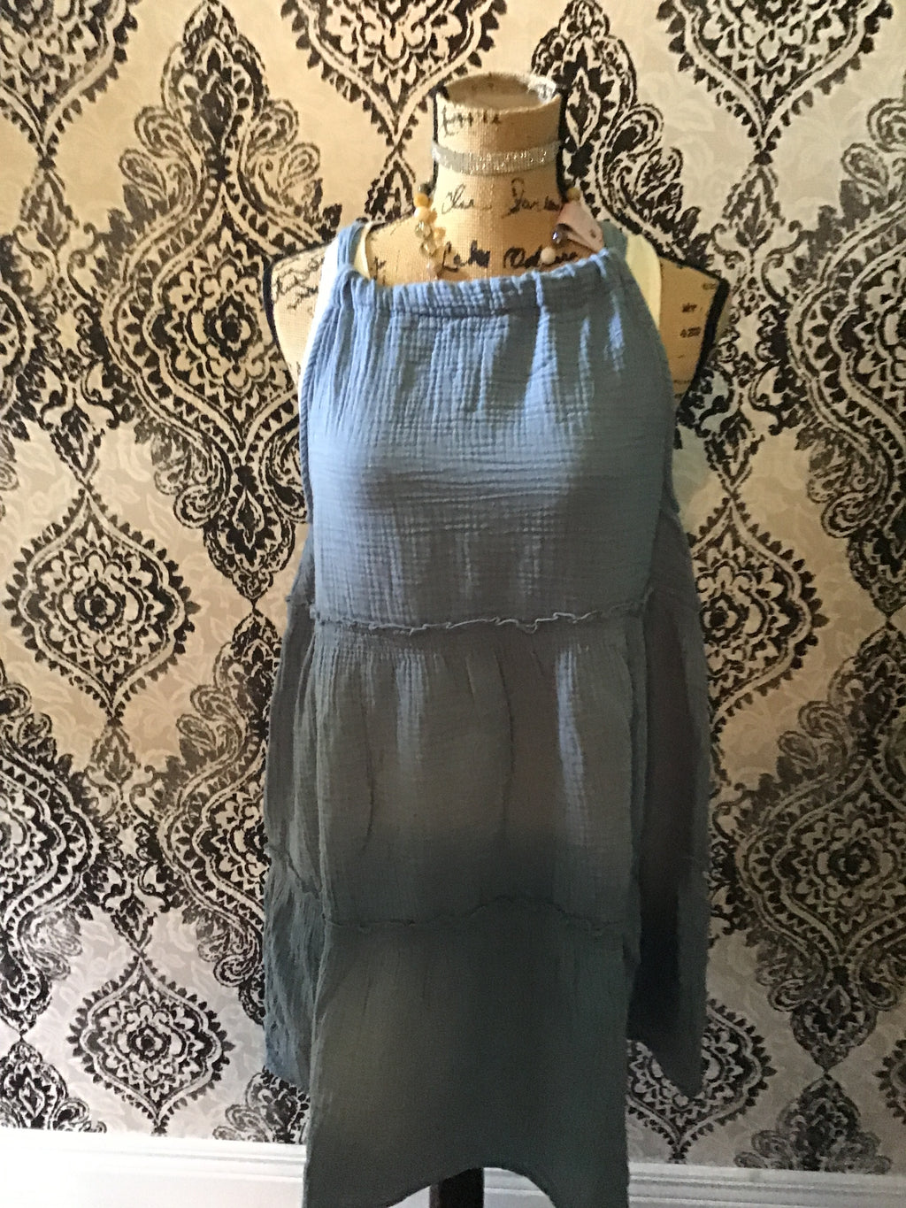 New In Blue Cotton Dress