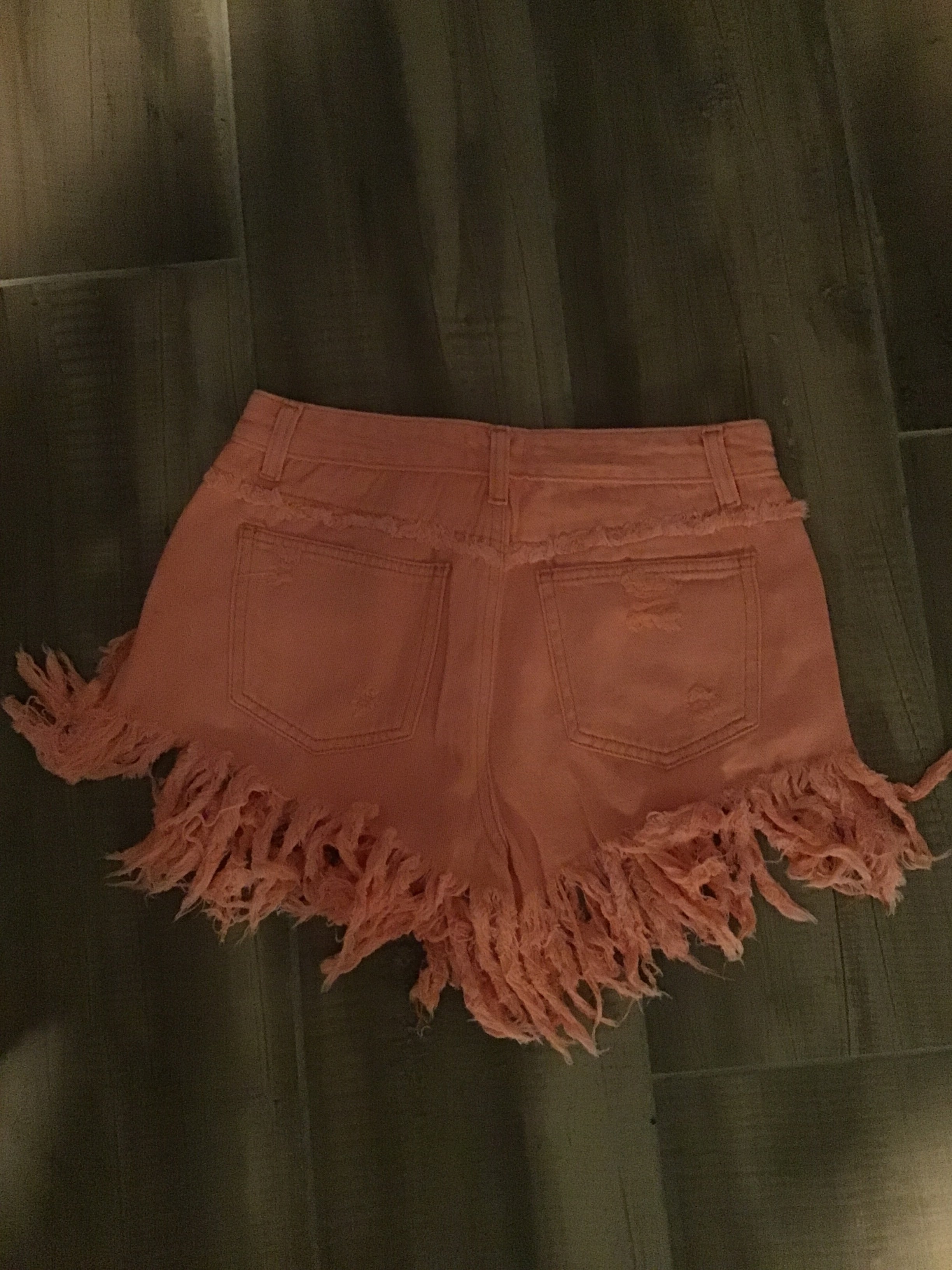 POL Neon Orange Jean Shorts